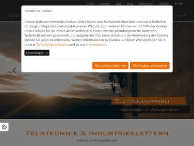 Website von Geo-Hoehenarbeit AG