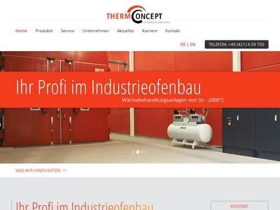 Website von THERMCONCEPT Dr. Fischer GmbH & Co. KG