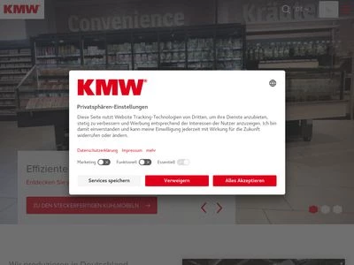 Website von KMW Kühlmöbelwerk Limburg GmbH