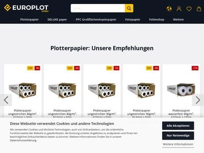 Website von Europlot GmbH