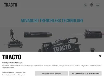 Website von TRACTO-TECHNIK GmbH & Co. KG