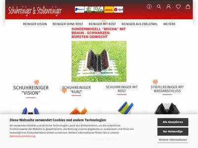 Website von Schuhreiniger & Stollenreiniger