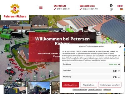 Website von Petersen-Rickers GmbH & Co. KG