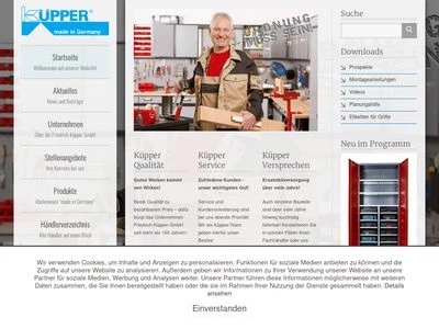 Website von Friedrich Küpper Werkzeug- und Maschinenbau GmbH