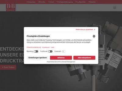 Website von B+B Thermo-Technik GmbH