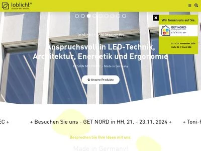 Website von loblicht GmbH & Co. KG