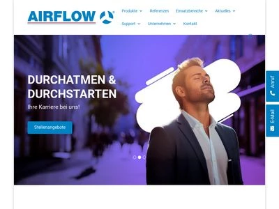 Website von AIRFLOW Lufttechnik GmbH