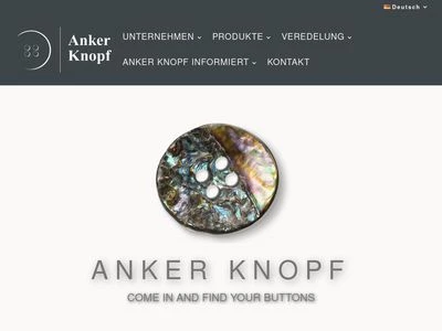 Website von Anker Knopf GmbH