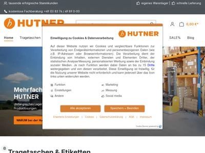 Website von HUTNER GmbH