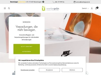 Website von werbegrün Oliver Hampe