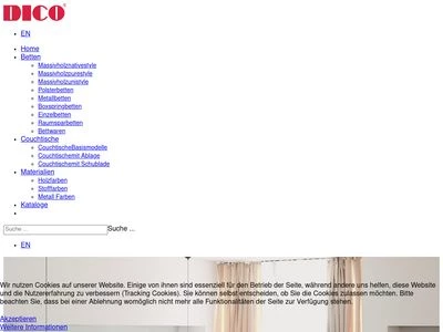 Website von DICO Möbel GmbH