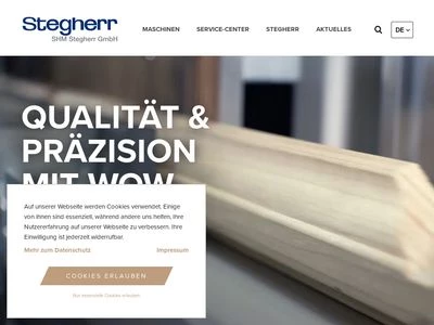 Website von SHM Stegherr GmbH