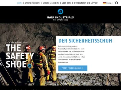 Website von Bata Industrials