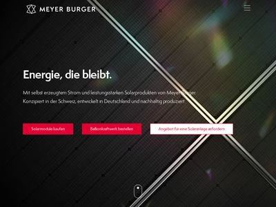 Website von Meyer Burger Technology AG