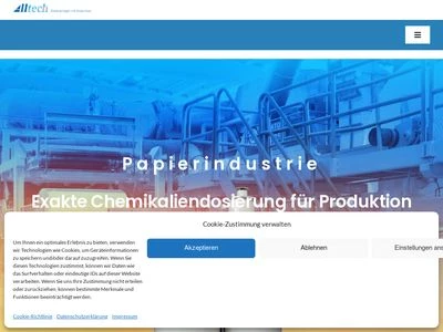 Website von Alltech Dosieranlagen GmbH