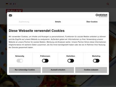 Website von PALUX Aktiengesellschaft