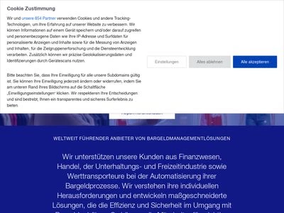 Website von GLORY Global Solutions GmbH