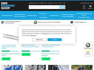 Website von Der Rampen Shop Onlineshop.de GmbH