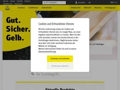 Website von Klingspor AG