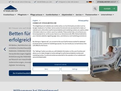 Website von Stiegelmeyer GmbH & Co. KG