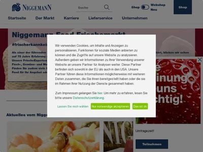 Website von Niggemann Food Frischemarkt GmbH