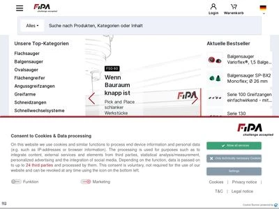 Website von FIPA GmbH