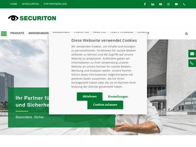 Website von Securiton GmbH