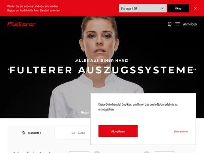 Website von Fulterer AG & Co KG