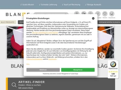 Website von Blanke Briefhüllen GmbH