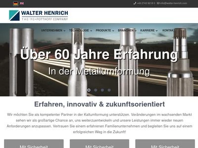 Website von Walter Henrich GmbH