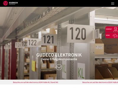 Website von Gudeco Elektronik Handelsgesellschaft mbH