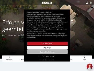 Website von Grimme Landmaschinenfabrik GmbH & Co. KG