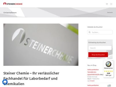 Website von Steiner GmbH Chemie u. Labortechnik