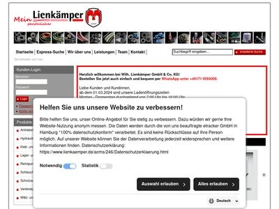 Website von  Wilh. Lienkämper GmbH & Co. KG 