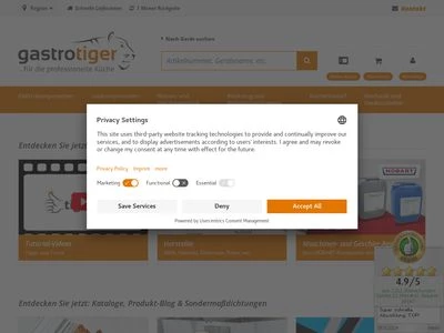 Website von gastrotiger GmbH