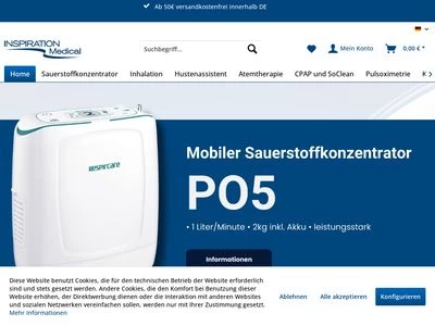 Website von INSPIRATION Medical GmbH