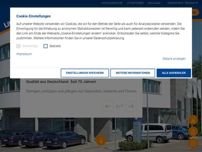 Website von Lithofin AG