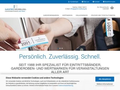 Website von Gastro - Werbung Simbeck GdbR