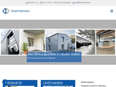 Website von Draht-Hemmer Betriebs GmbH