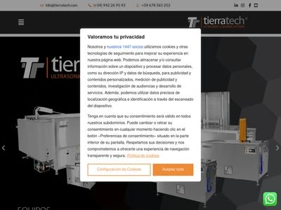 Website von Tierra Tech S.L.