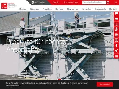 Website von ALTRAD Baumann GmbH