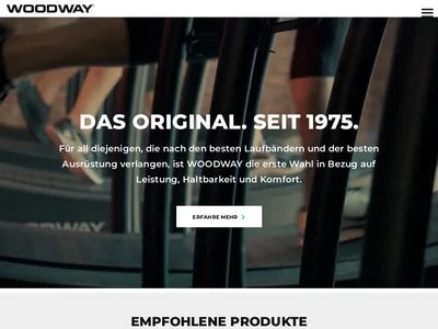 Website von WOODWAY GmbH