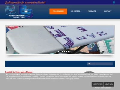 Website von B+S Haushaltwaren GmbH