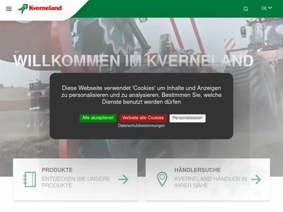 Website von Kverneland Group Deutschland GmbH