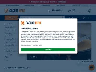 Website von GastroHero GmbH