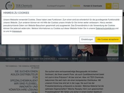 Website von TER HELL & CO. GMBH