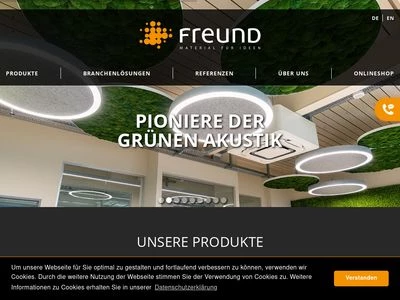 Website von Freund GmbH