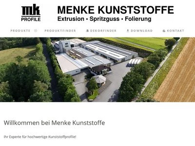 Website von Menke Kunststoffe GmbH & Co. KG