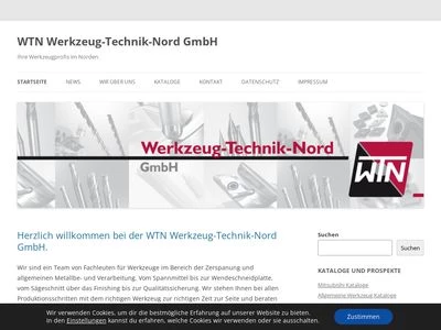 Website von WTN Werkzeug-Technik-Nord GmbH