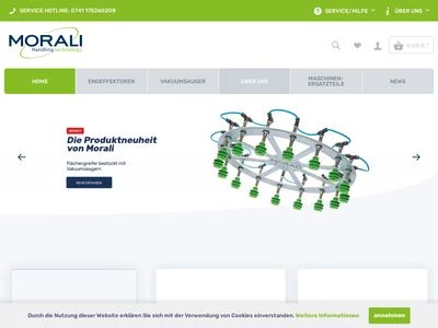 Website von Morali Produktionstechnik GmbH